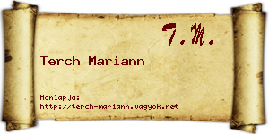 Terch Mariann névjegykártya